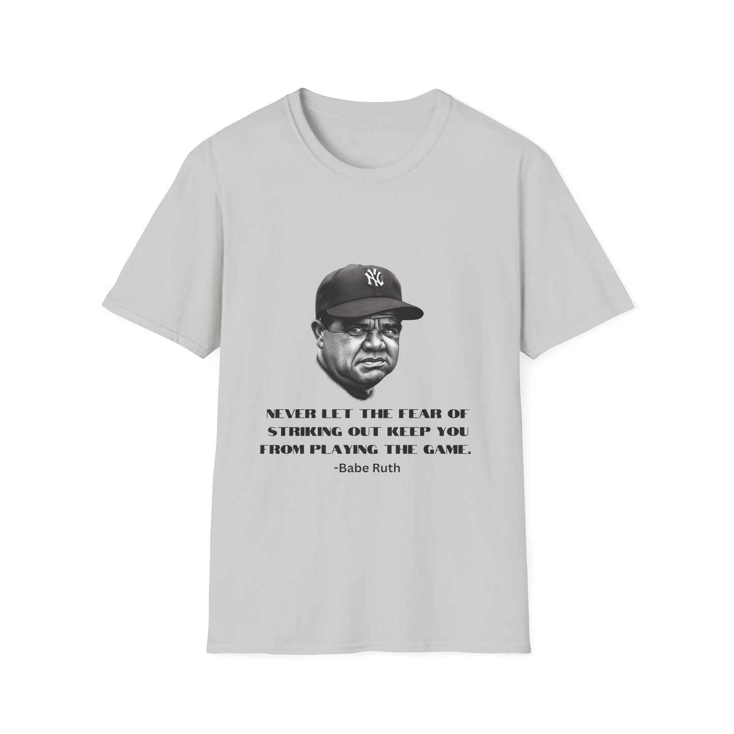 Strike Out Babe Ruth Men's Tshirt (IW Grayscale Logo)