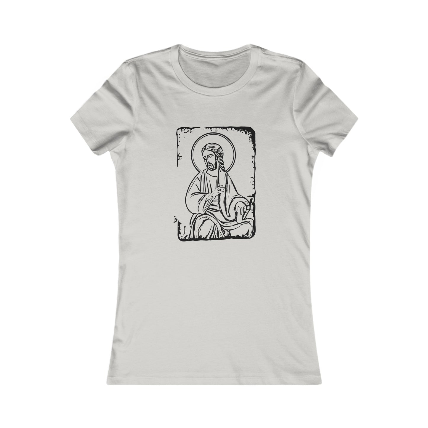 Orthodox Icon Women's Fitted  Tshirt (Black Logo)
