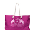 ARS Logo Hot Pink Weekender Bag (ARS - Baby Pink Logo)