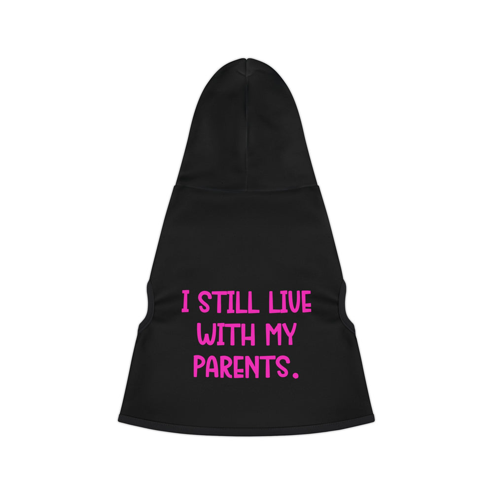 Live with Parents Pet Hoodie, Black (Pink Logo) - Sweet Baby Jeez Teez