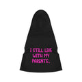 Live with Parents Pet Hoodie, Black (Pink Logo) - Sweet Baby Jeez Teez