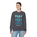 Pray On It Women's Relaxed Sweatshirt (Teals Logo) - Sweet Baby Jeez Teez