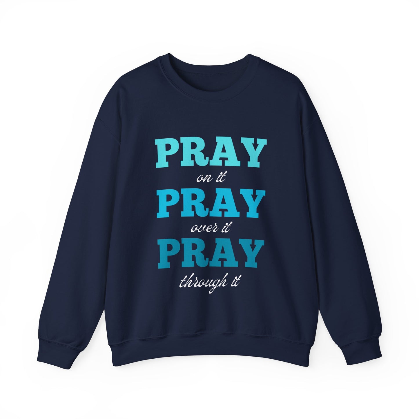 Pray On It Women's Relaxed Sweatshirt (Teals Logo) - Sweet Baby Jeez Teez