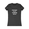 Trump/Vance Women's Fitted Tshirt (White Logo) - Sweet Baby Jeez Teez