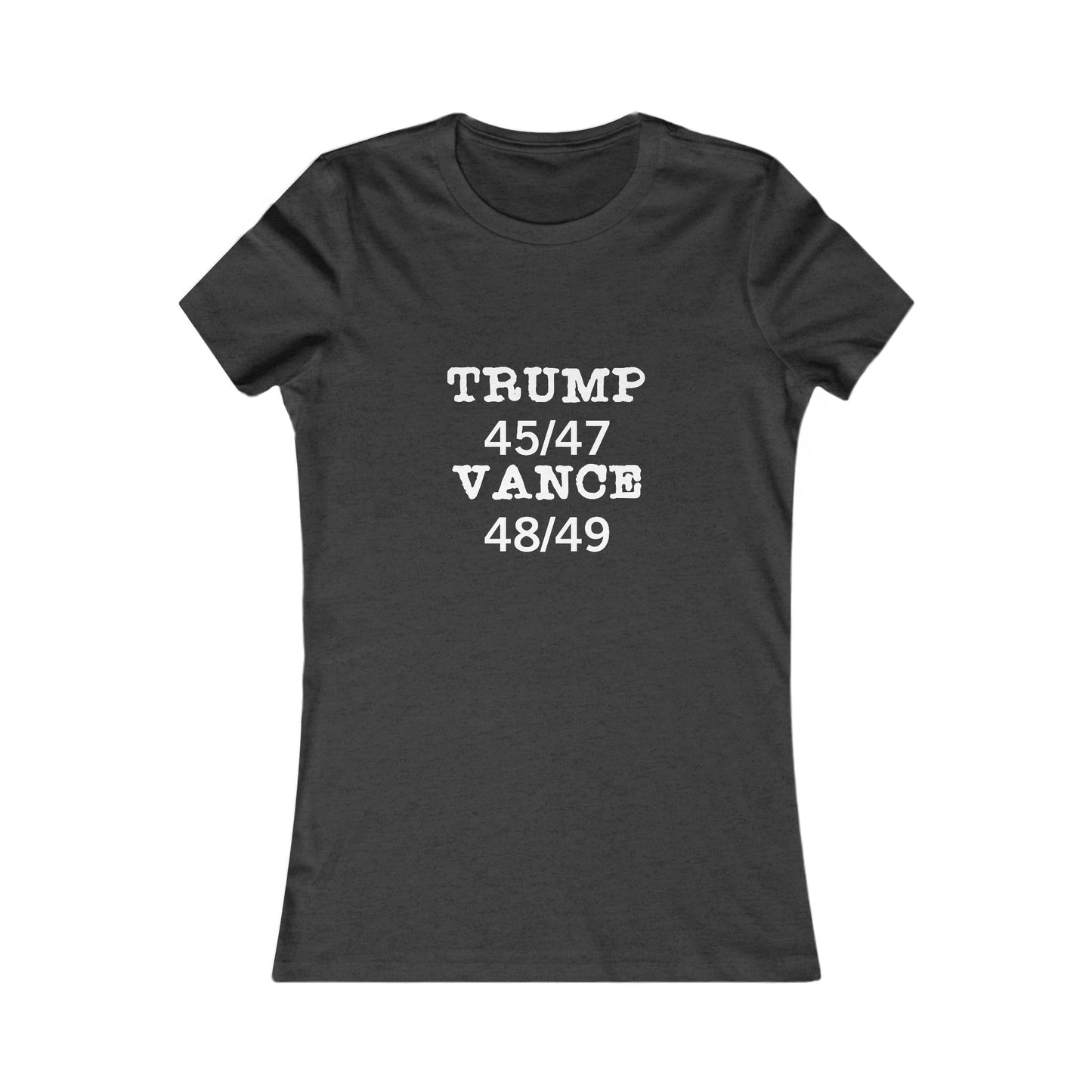 Trump/Vance Women's Fitted Tshirt (White Logo) - Sweet Baby Jeez Teez