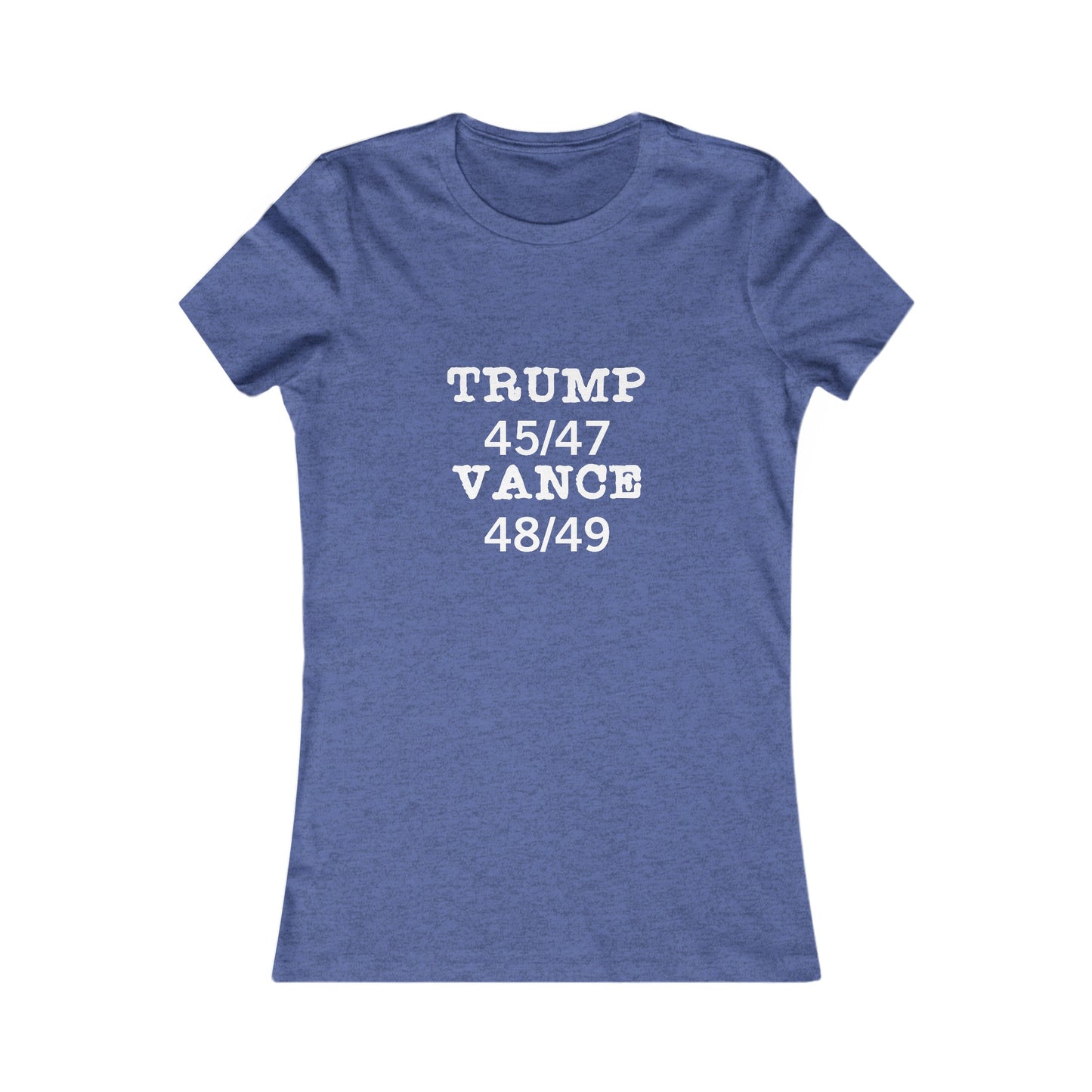 Trump/Vance Women's Fitted Tshirt (White Logo) - Sweet Baby Jeez Teez