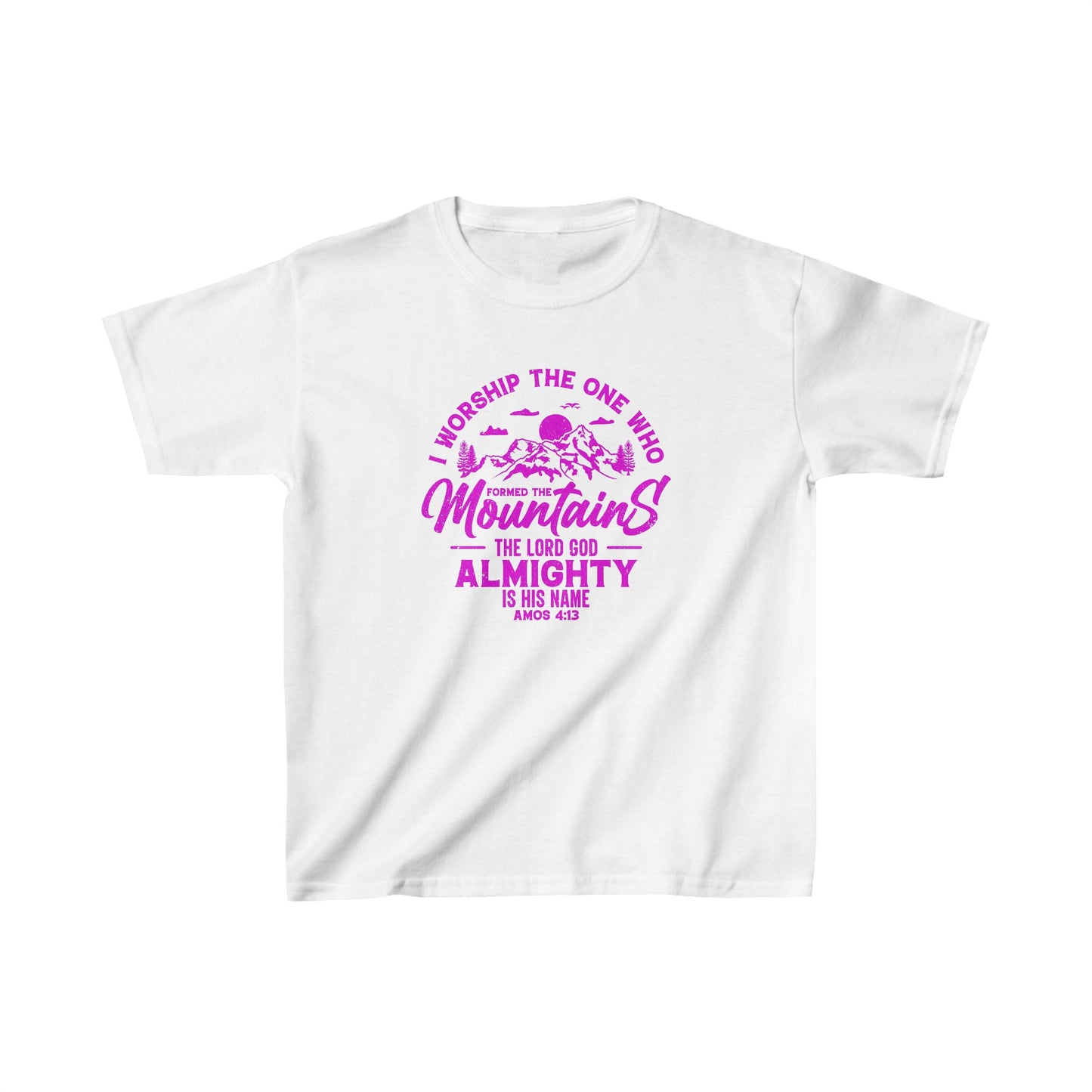 Mountains Girl's Tshirt (Hot Pink Logo) - Sweet Baby Jeez Teez