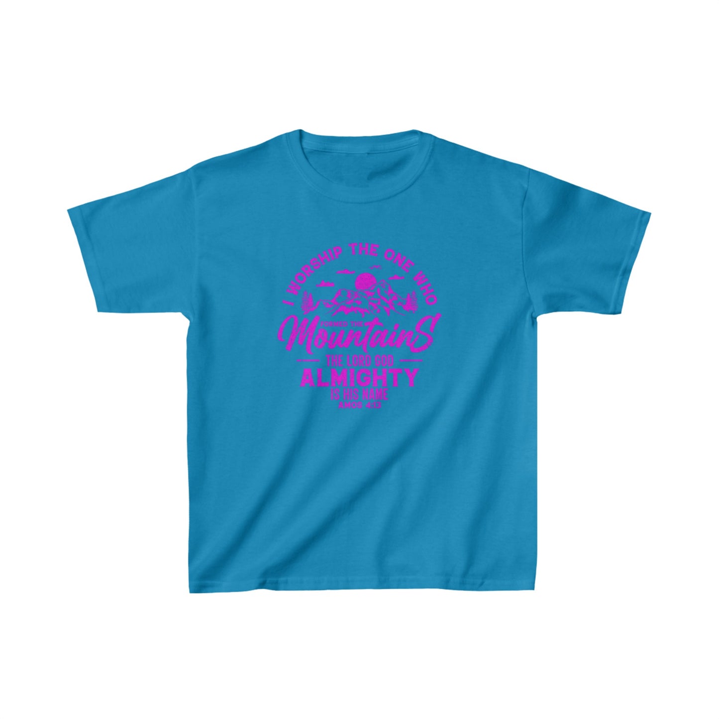 Mountains Girl's Tshirt (Hot Pink Logo) - Sweet Baby Jeez Teez