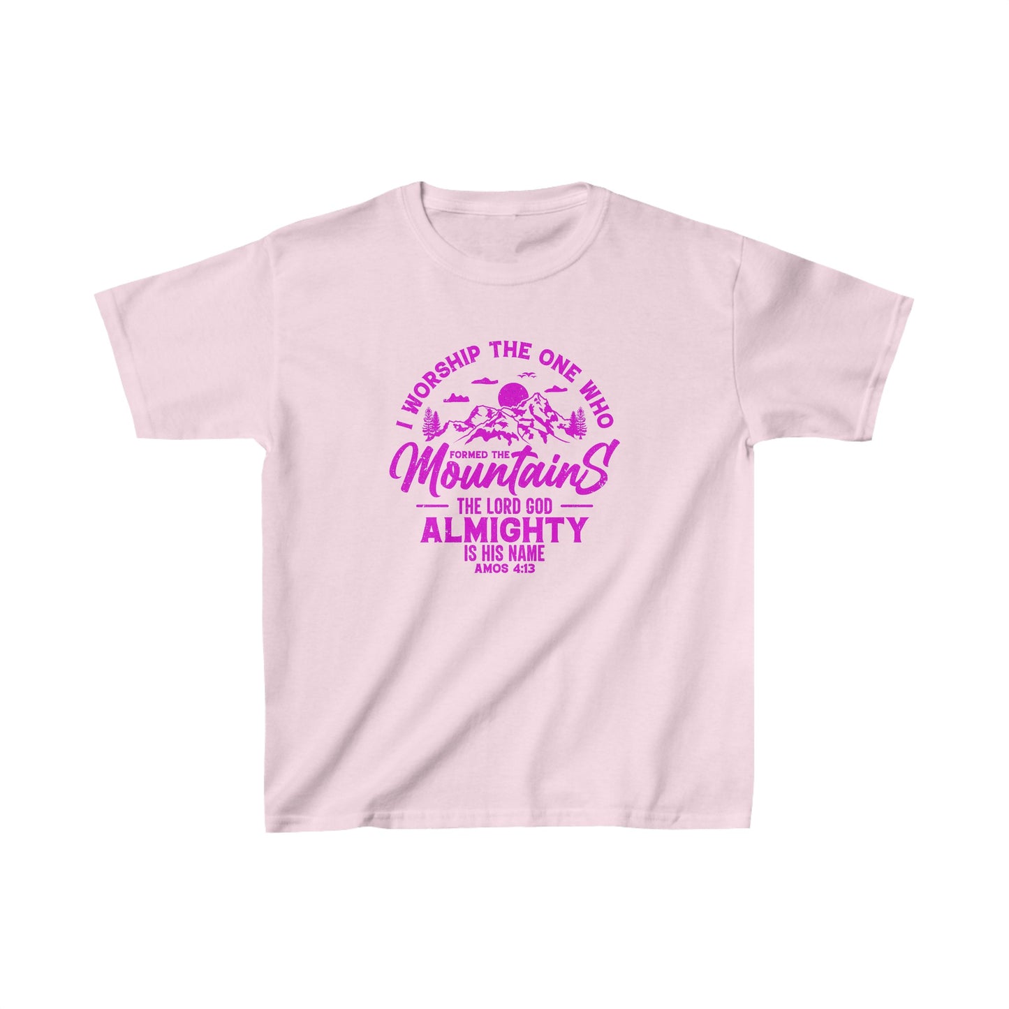 Mountains Girl's Tshirt (Hot Pink Logo) - Sweet Baby Jeez Teez