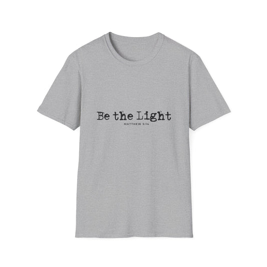 Be the Light Mens Relaxed Tshirt (Black Logo)