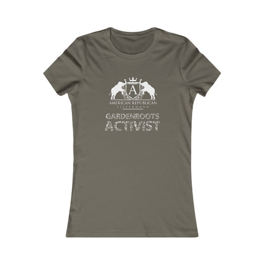 Gardenroots Activist Women's Fitted Tshirt (ARS - White Logo) - Sweet Baby Jeez Teez