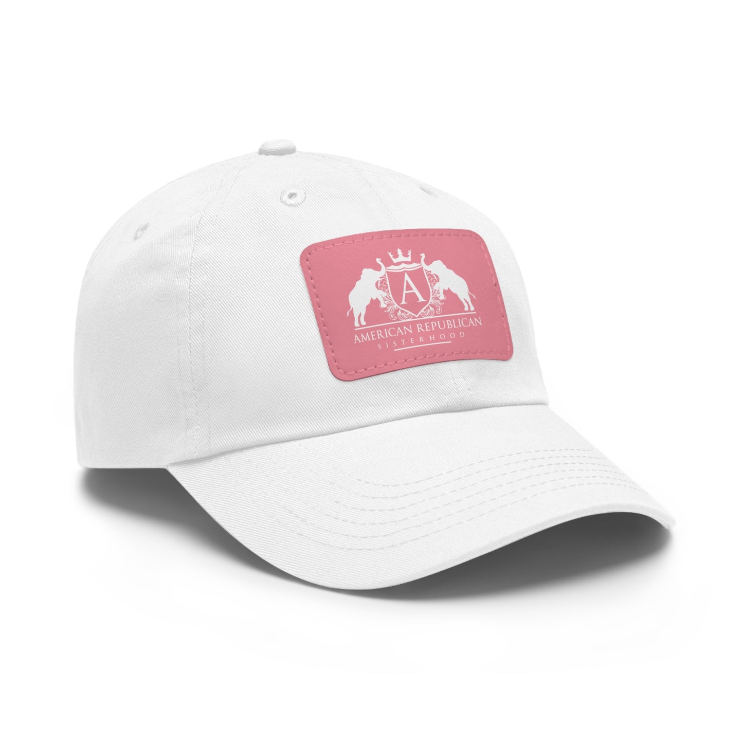 Women's Dad Hat with Leather Patch (ARS - White Logo) - Sweet Baby Jeez Teez