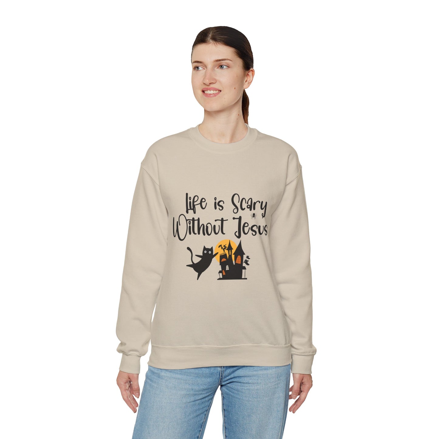 Life is Scary Women's Relaxed Sweatshirt - Sweet Baby Jeez Teez