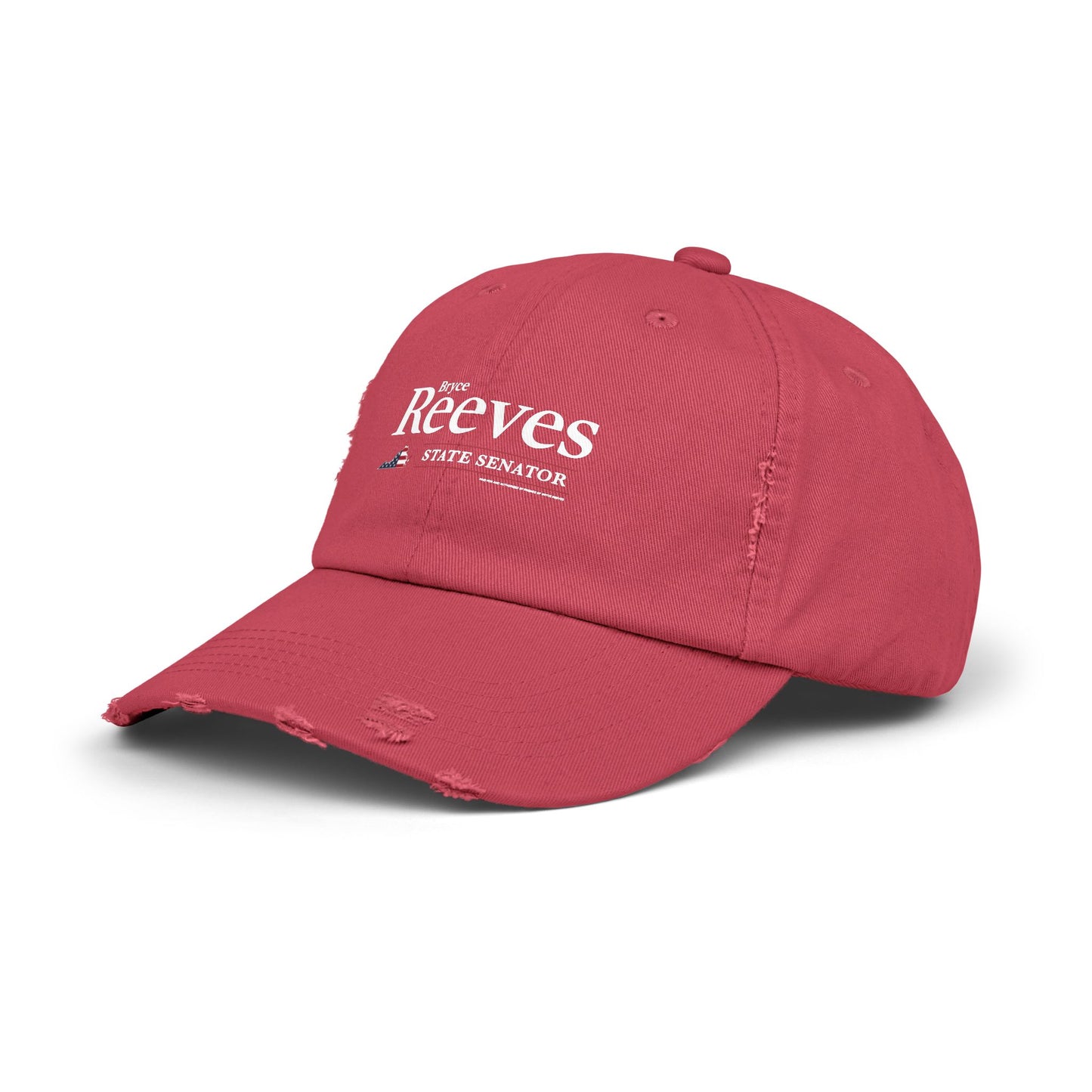 Senator Bryce Reeves Unisex Distressed Cap (White Logo) - Sweet Baby Jeez Teez