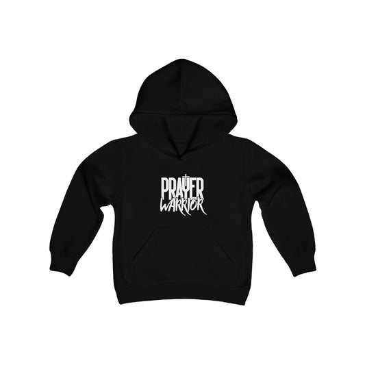 Prayer Warrior Boy's Hoodie (White Logo)