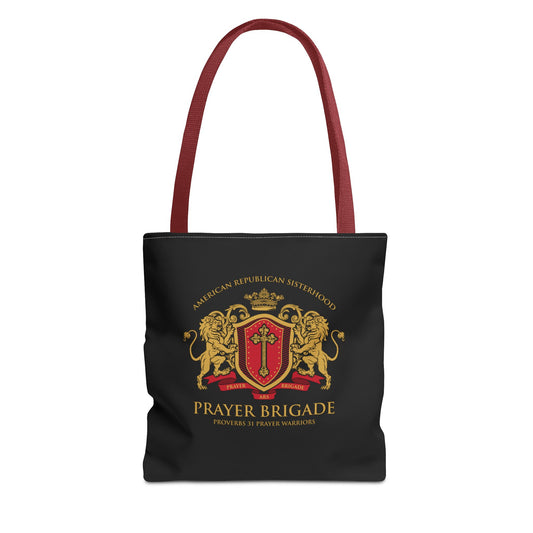 ARS Prayer Brigade Tote Bag (Black with Red/Gold Logo)