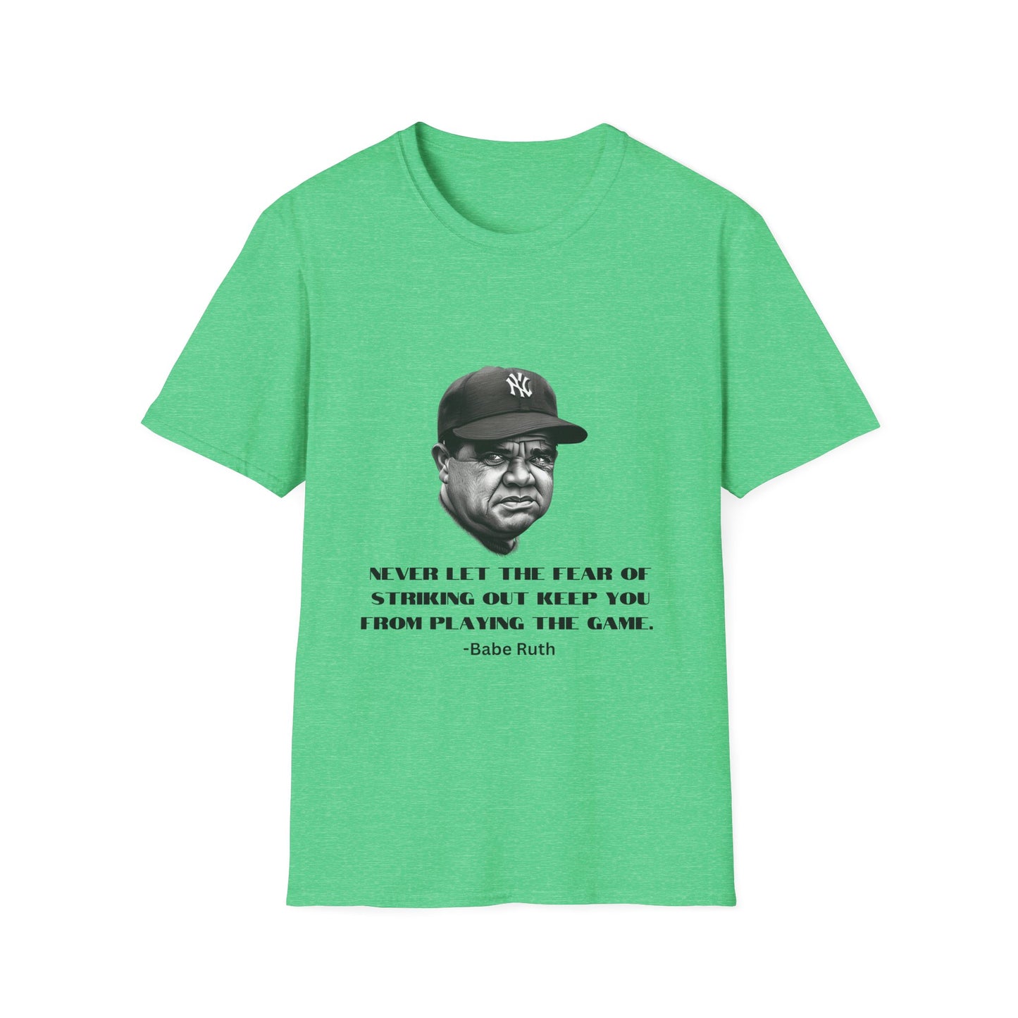 Strike Out Babe Ruth Men's Tshirt (IW Grayscale Logo)