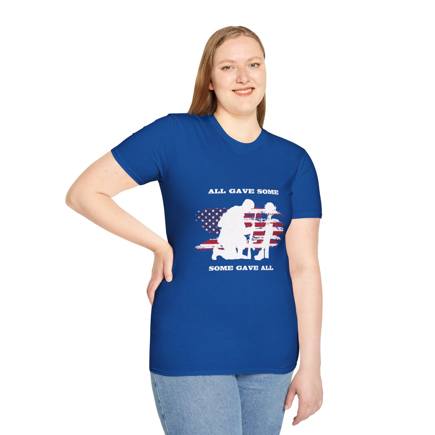 Some Gave All Women's Relaxed/Unisex Tshirt (MM White Logo) - Sweet Baby Jeez Teez