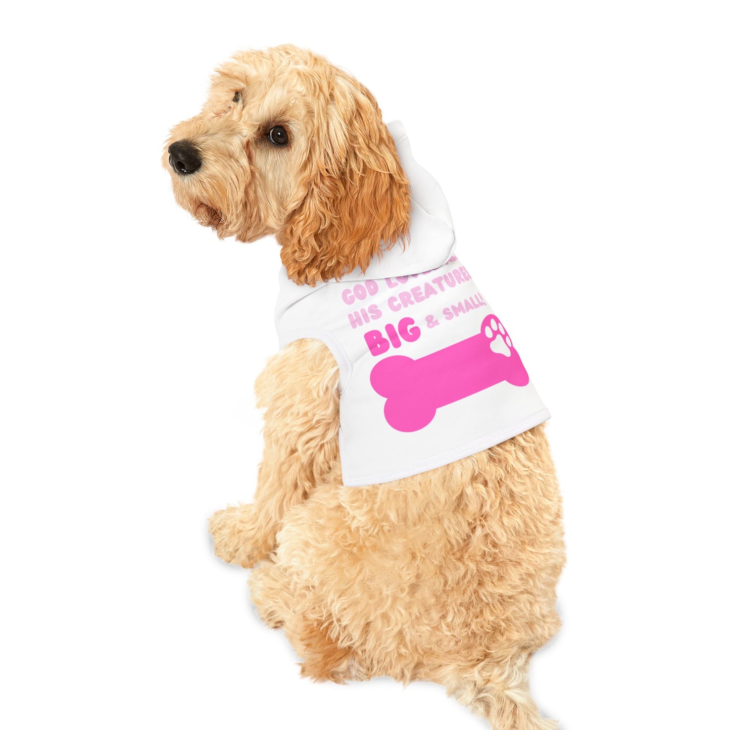 God Loves All Doggo Hoodie (Pink Logo)