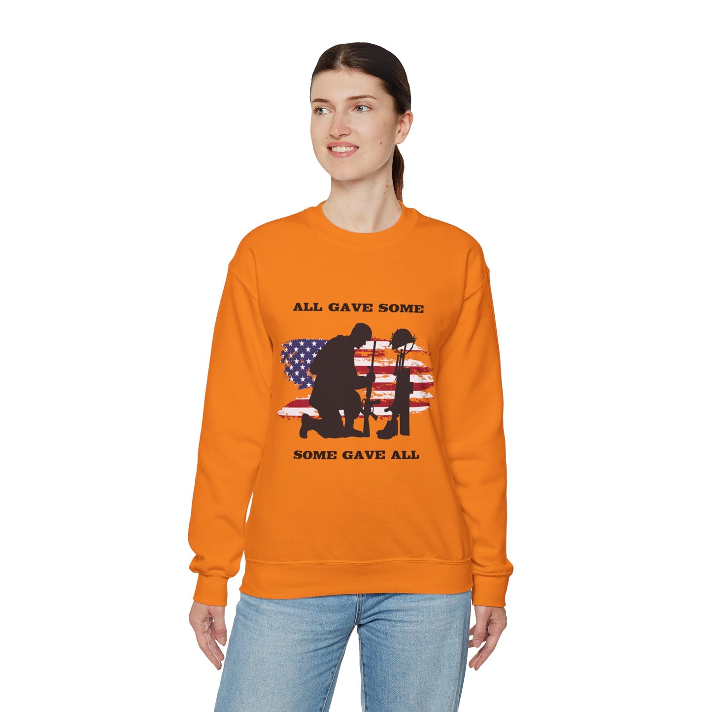 Some Gave All Women's Relaxed Sweatshirt (MM Black Logo) - Sweet Baby Jeez Teez