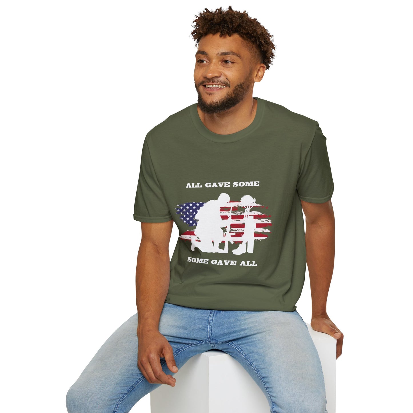 Some Gave All Men's Tshirt (MM White Logo) - Sweet Baby Jeez Teez