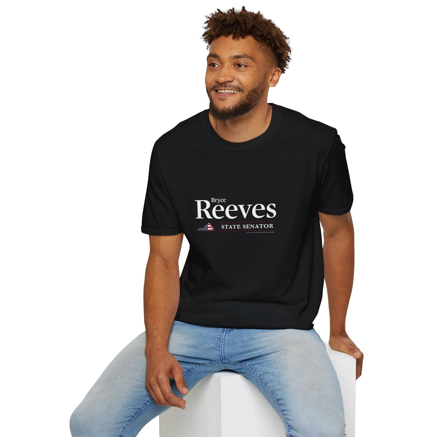 Senator Bryce Reeves Unisex Soft Tshirt (White Logo) - Sweet Baby Jeez Teez