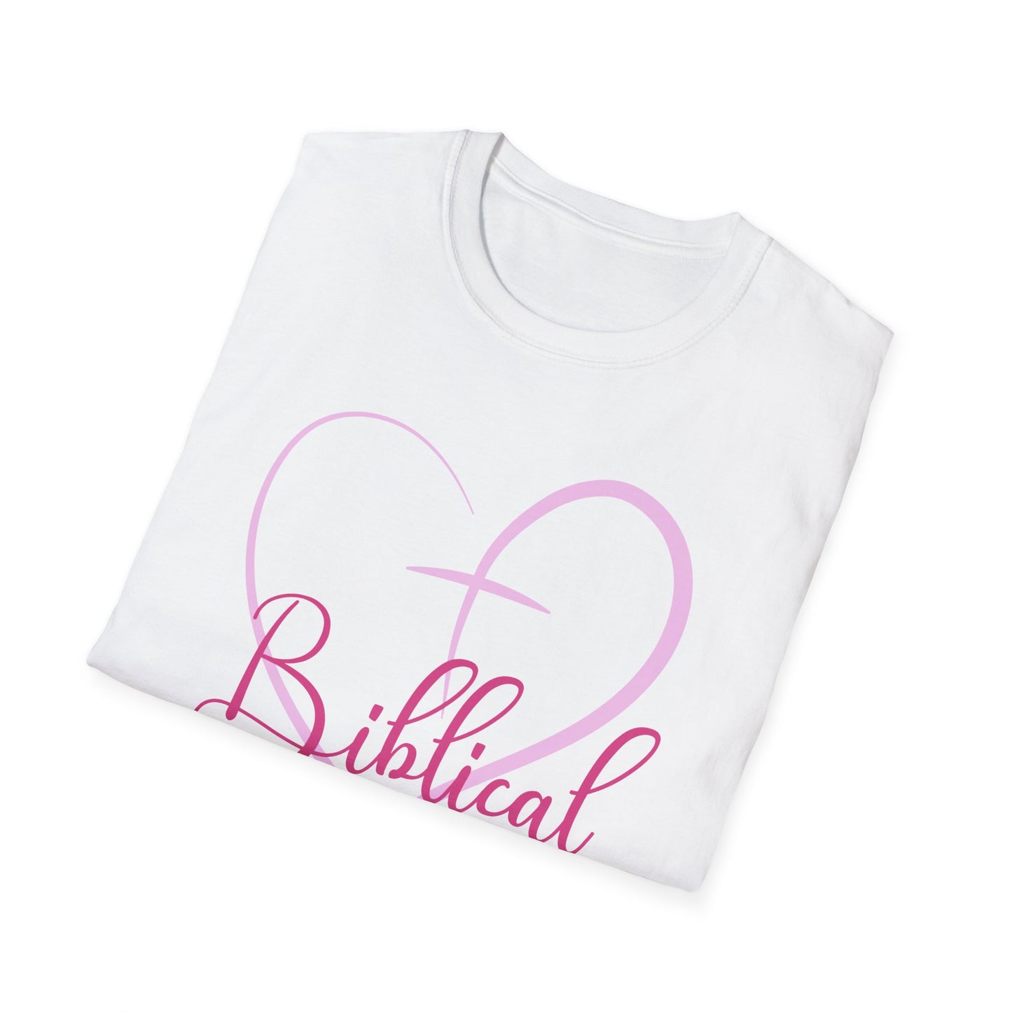 Biblical Babe Women's Relaxed/Plus Tshirt (Pink Heart Logo) - Sweet Baby Jeez Teez