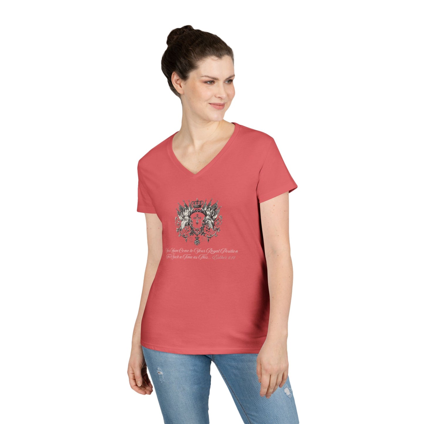 FoRe! Esther 4:14 Weekend Ladies V-Neck Tshirt