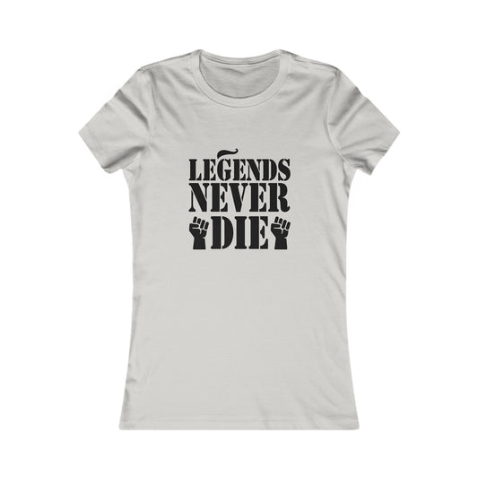 Legends Women's Fitted Tshirt (Black Logo) - Sweet Baby Jeez Teez