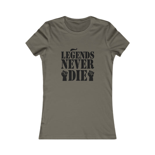 Legends Women's Fitted Tshirt (Black Logo) - Sweet Baby Jeez Teez