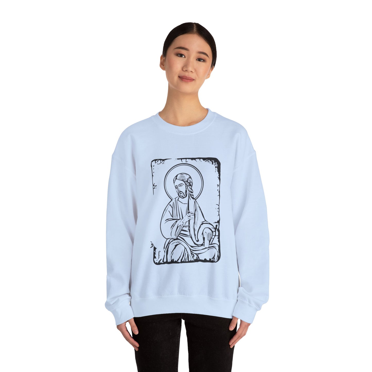 Orthodox Icon Women's Relaxed Sweatshirt (Black Logo)