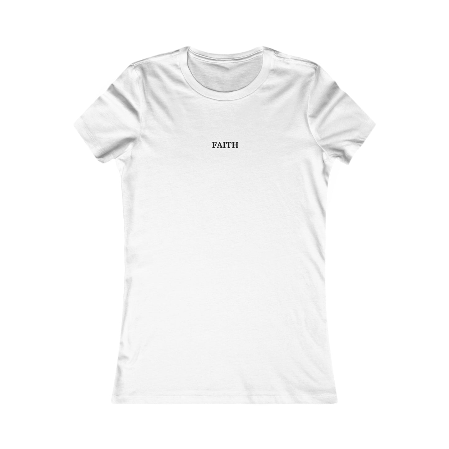 Have a Little Faith Women's Fitted Tshirt (Black Logo)