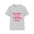 Trump/Vance Women's Relaxed/Plus Tshirt (Hot Pink Logo) - Sweet Baby Jeez Teez