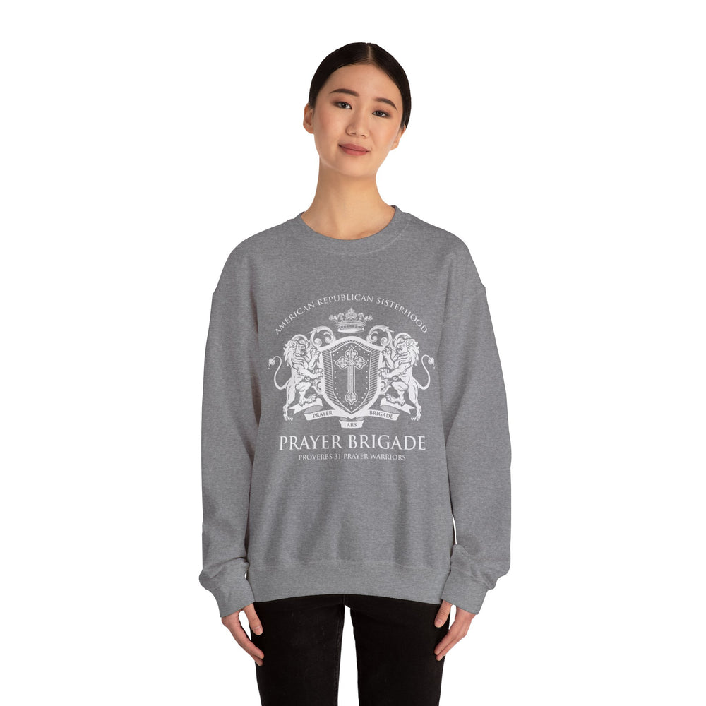 ARS Prayer Brigade Unisex Sweatshirt (Light Gray with Light Gray Logo)