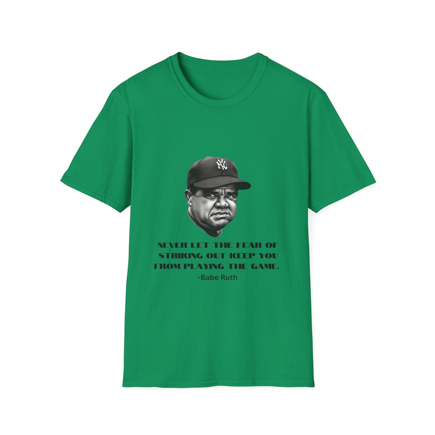 Strike Out Babe Ruth Men's Tshirt (IW Grayscale Logo)