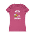 Bee Friends Women's Fitted Tshirt (ARS - Cartoon Logo) - Sweet Baby Jeez Teez