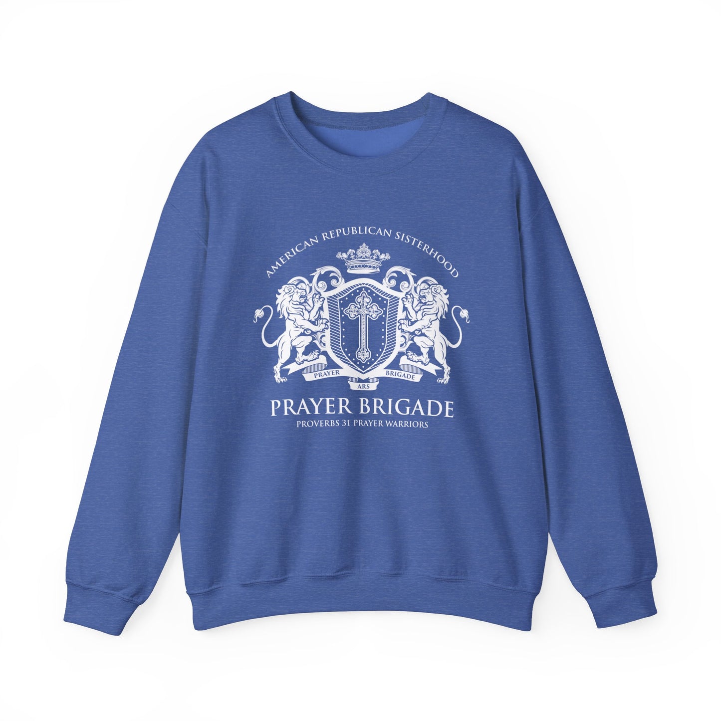 Prayer Brigade UUNISEX Sweatshirt - Scripture Inspired Design (White Logo)