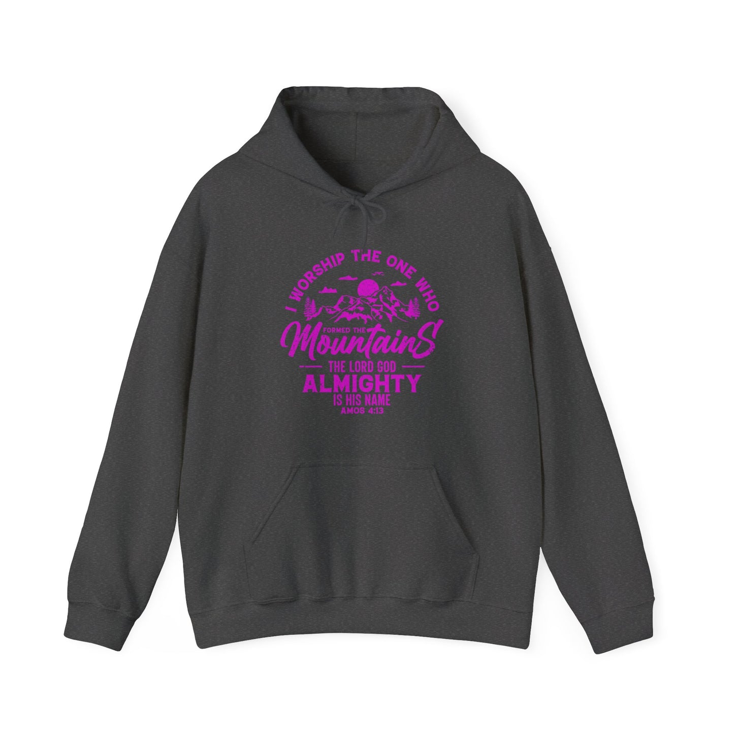 Mountains Women's Relaxed Hoodie (Hot Pink Logo) - Sweet Baby Jeez Teez