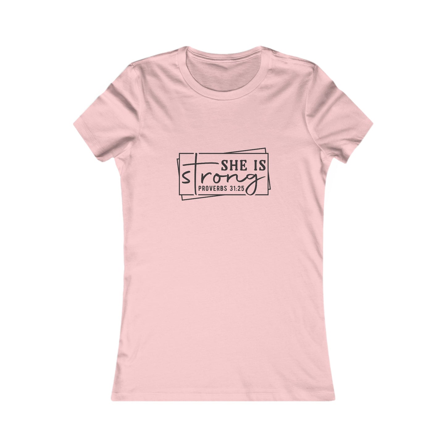 She is Strong Women's Fitted Tshirt (Box Logo)