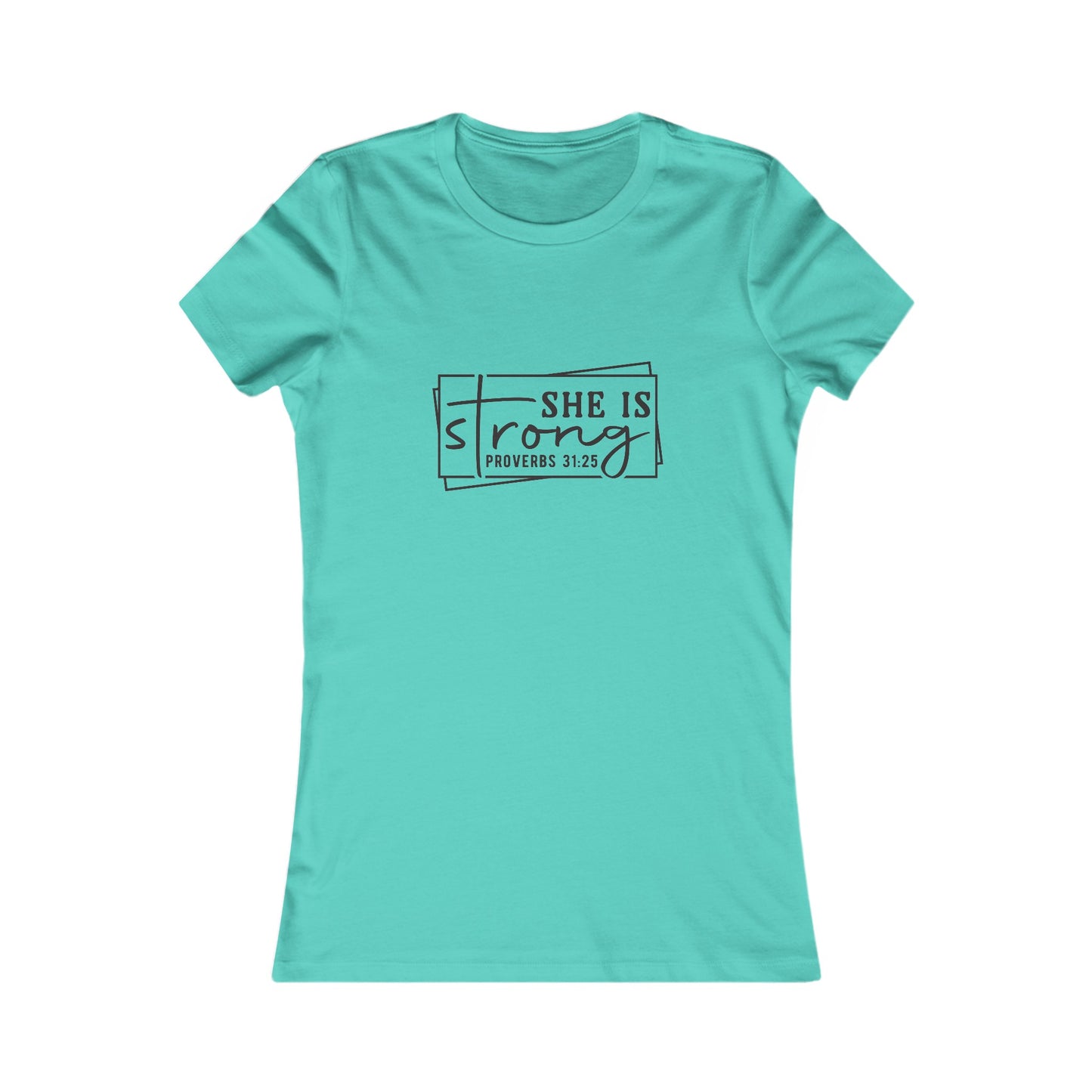 She is Strong Women's Fitted Tshirt (Box Logo)