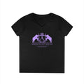 ARS Logo Ladies V-Neck Tshirt (ARS - T Lilac Logo)