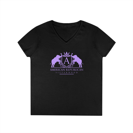 ARS Logo Ladies V-Neck Tshirt (ARS - T Lilac Logo)