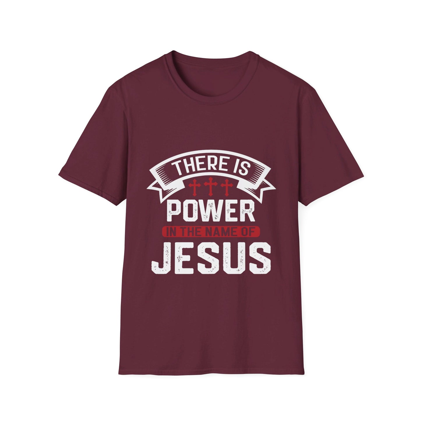 Name Jesus Men's Tshirt (White/Red Logo) - Sweet Baby Jeez Teez