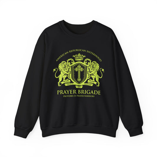 ARS Prayer Brigade Unisex Crewneck Sweatshirt (Chartreuse Logo)