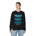 Pray On It Women's Relaxed Sweatshirt (Teals Logo) - Sweet Baby Jeez Teez