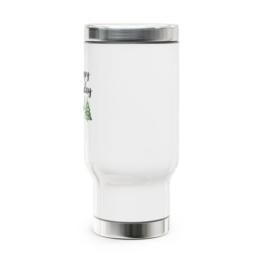 Happy Bday Jesus Stainless Travel Mug with Handle, 14oz