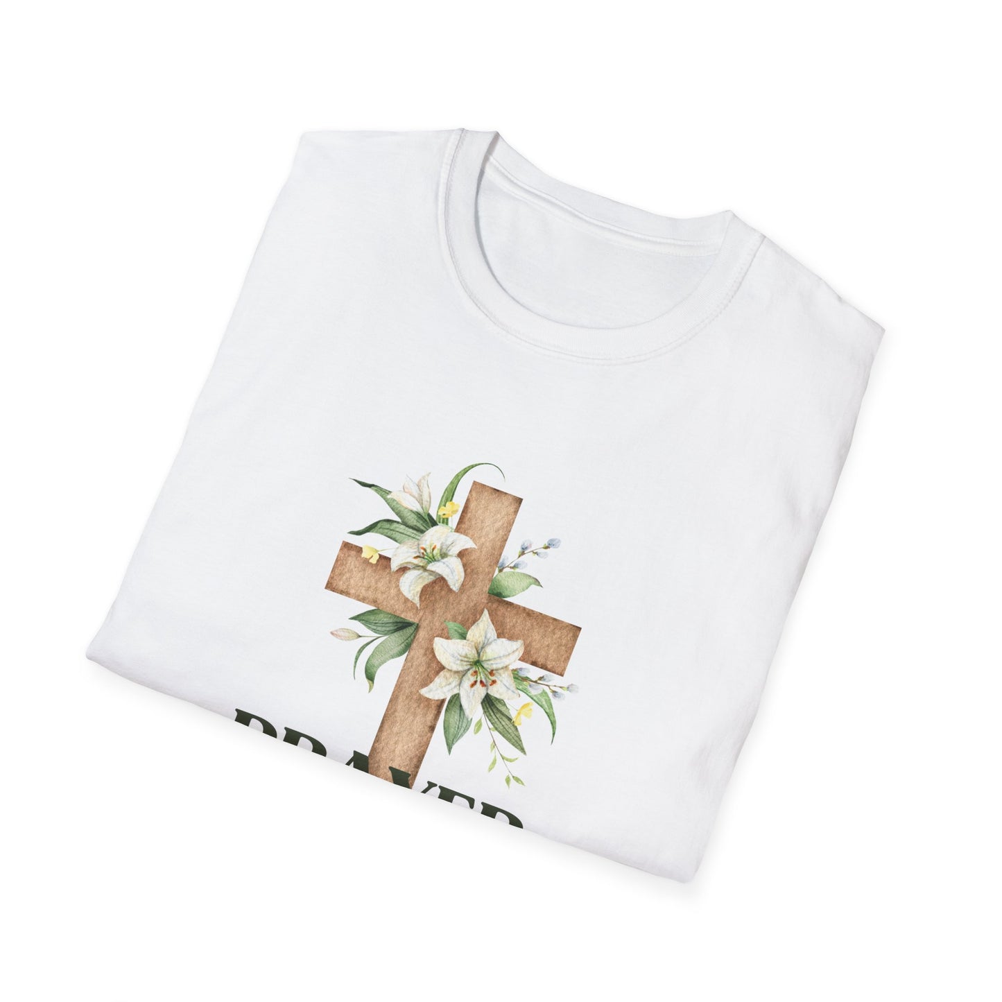 Prayer Warrior Women's Relaxed/Plus Tshirt (Lillies Logo)