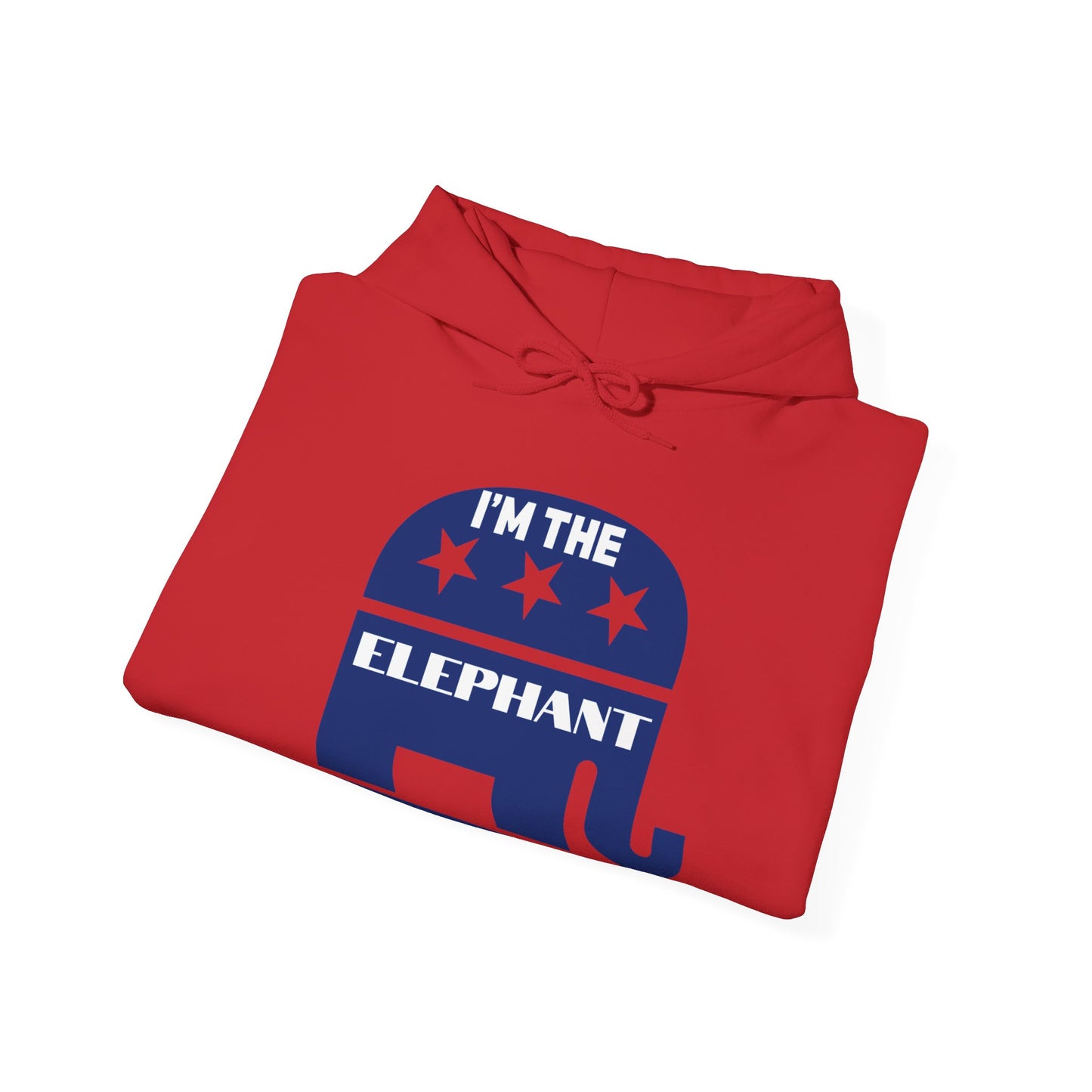 Elephant in the Room Men's Hoodie (Red)