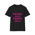 Trump/Vance Women's Relaxed/Plus Tshirt (Hot Pink Logo) - Sweet Baby Jeez Teez