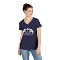 ARS Logo Ladies V-Neck Tshirt (ARS - White Logo)